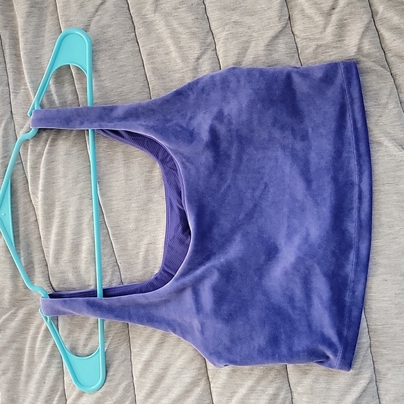 Athleta XS Velvet Cut Out Crop - Picture 1 of 2